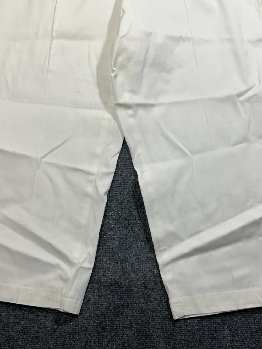 Talbots Pants Womens 14 Relaxed Chino Crop White Cotton Stretch Side Stripe Zip - Picture 2 of 9